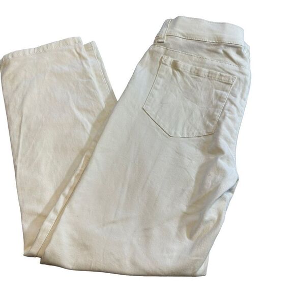 Calvin Klein White Denim Straight Leg Cropped Jeans - Size‎ 6 - Picture 3 of 10